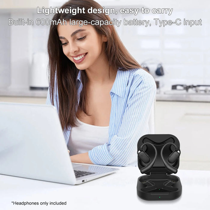 Charging Case For Shokz Openfit T910 Open Ear Headphones Charger Case Cover Earphone Charger Box Built In 600Mah Battery Charger