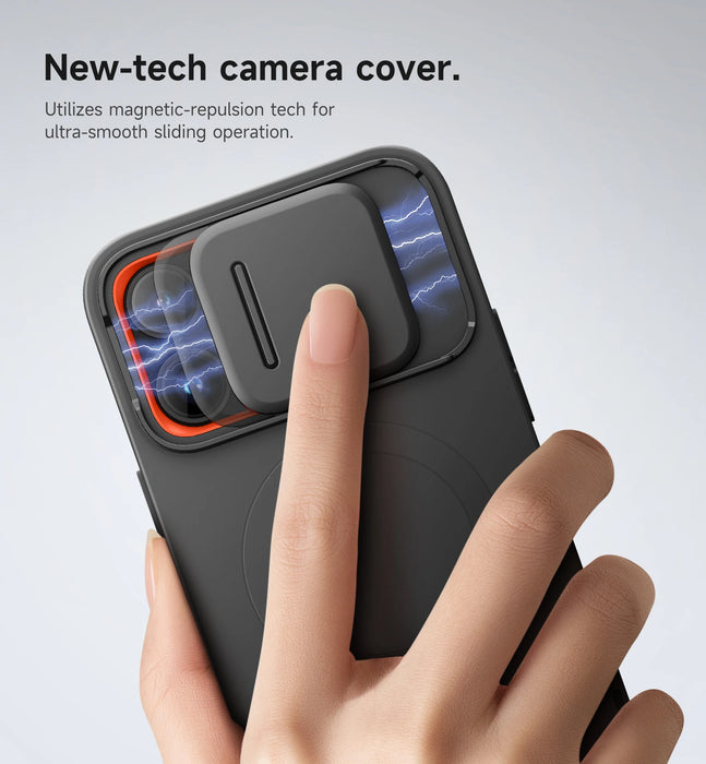 For Iphone 14 Pro Max Magsafe Shockproof Bumper Slim Protective Case With Magnetic Camera Slide And Kickstand