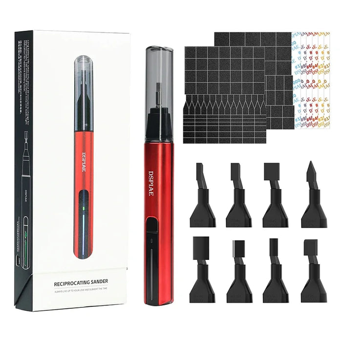 Diy Reciprocating Sander Electric Grinding Pen Sanding Heads & Sandpaper Military Craft Tools