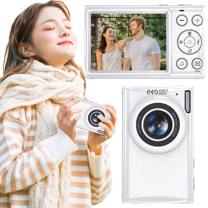 4K Digital Camera 64Mp 18X Digital Zoom Vlogging Video Camera Outdoor Anti-Shake Flash Recorder Autofocus Point Shoot Camera