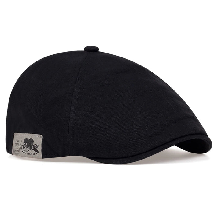 Men Side Letter Sticker Newsboy Cap Adjustable British Painter Hat For Spring And Autumn Hip Hop Beret Peaked Cap