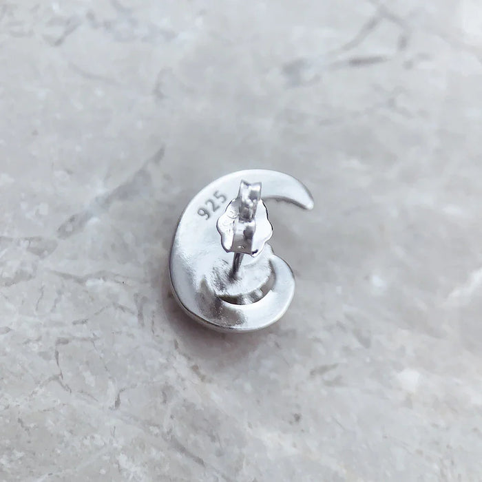 925 Sterling Silver Wave Ear Studs Trendy Gift For Women