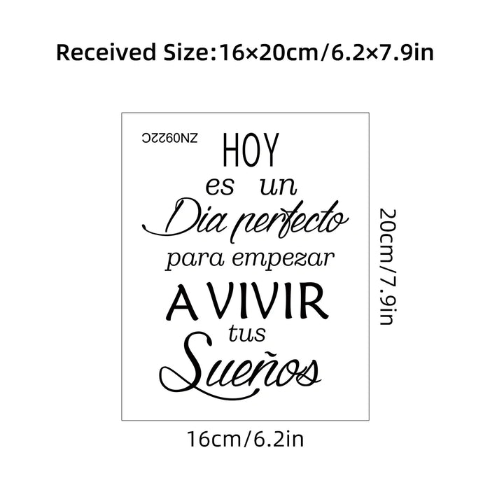 Spanish Inspirational Mirror Stickers For Home Decor