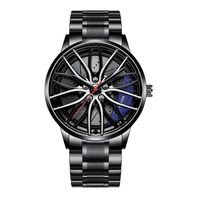 Stainless Steel Car Wheel Mens Watch