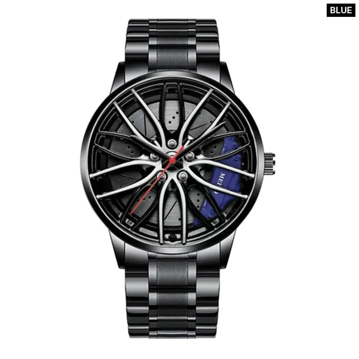 Stainless Steel Car Wheel Mens Watch