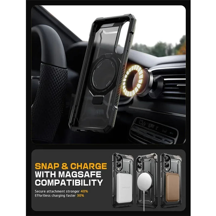 For Samsung Galaxy S25 Edge 6.7 Inch Ub Grip Military-Grade Protection Heavy Duty Magnetic Phone Case With Stand