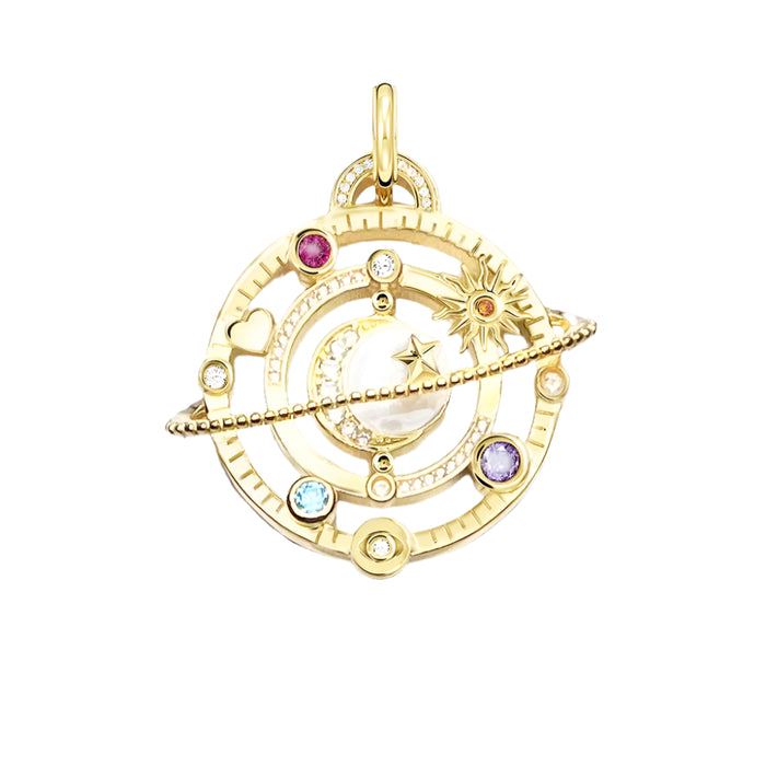 925 Sterling Silver Bohemia Cosmic Planetary Ring Amulet For Women & Men