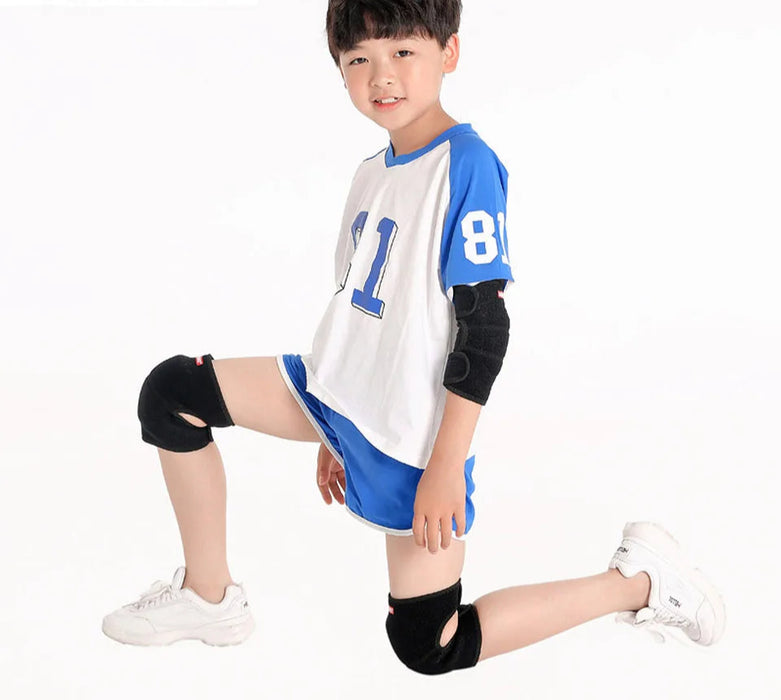 Pair of Kids Dance Volleyball Knee Pads Safety Support For Crawling & Sports