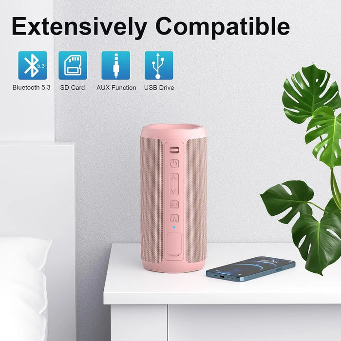 Waterproof Bluetooth Speaker 24W Sound Colourful Lights