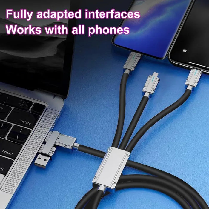 Multi Use 5 In 1 Usb C Charging Cable 120W 4Ft