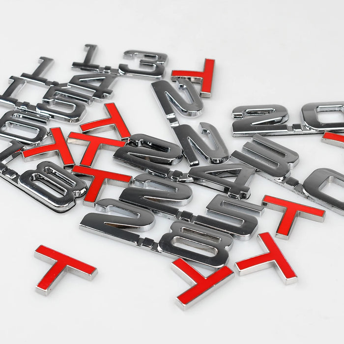 High-End 3D Metal Logo Sticker For 1.3T-3.0T Cars Universal Fit