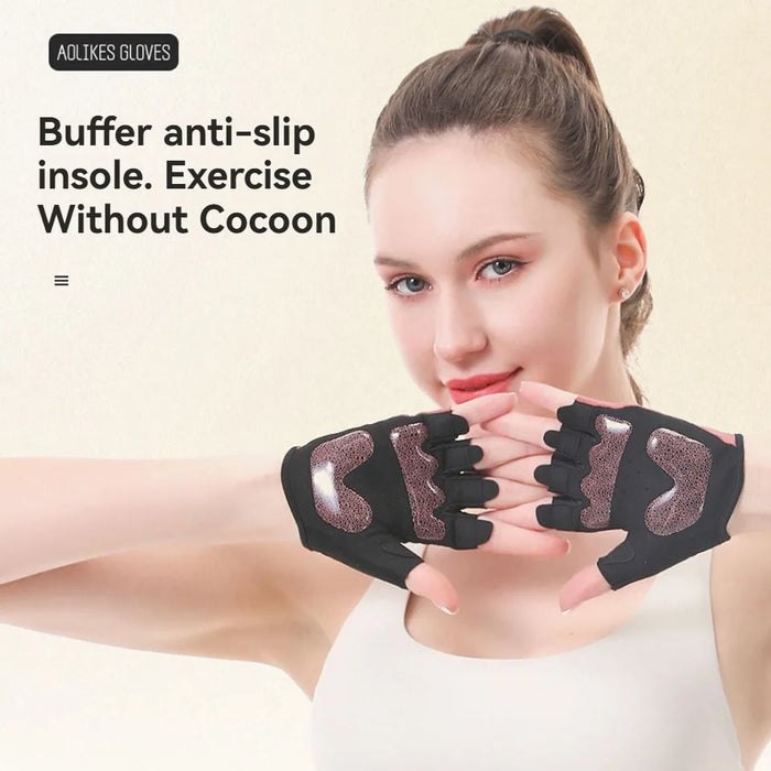 Lightweight Workout Gloves For Weightlifting & Cycling Excellent Grip