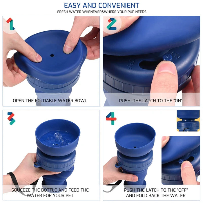 Portable Pet Water Bottle Bowl 500Ml