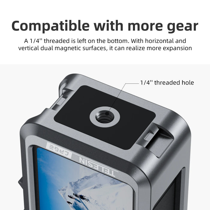 Aluminum Frame Case For Dji Action 4 / 3 Quick Release Mount Cold Shoe Full Protection