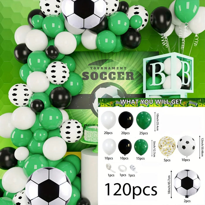127 / 120Pcs Football Balloon Garland Arch Kit Sports Theme Party Decoration Birthday Decoration Celebration Decoration
