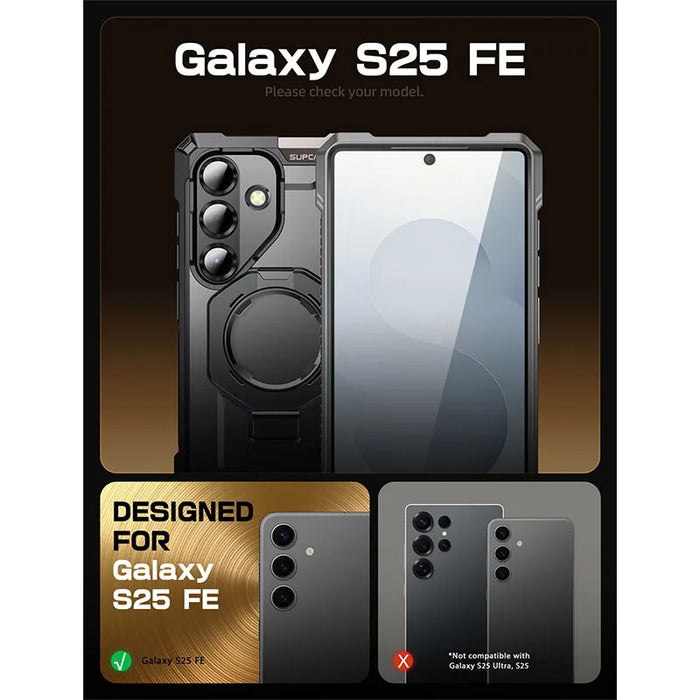 For Samsung Galaxy S25 Fe 6.7 Inch Ub Grip Heavy Duty Magnetic Phone Case With Stand Compatible With Magsafe