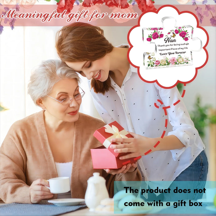 Grandson / Granddaughter Nan Acrylic Block Puzzle Perfect Gift!