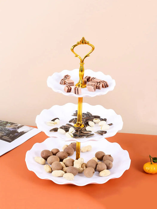 European Three Layer Cake Stand For Weddings And Parties