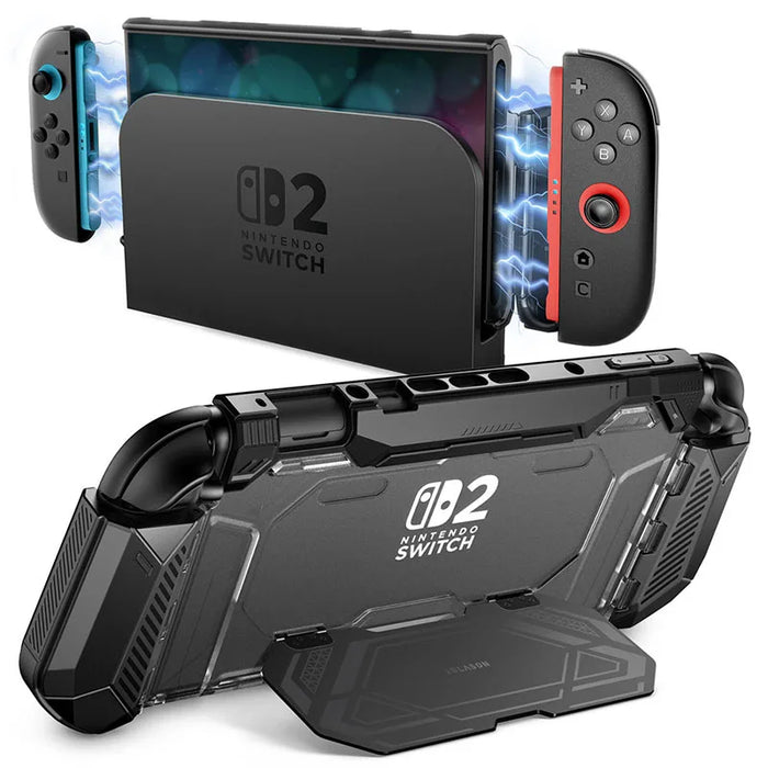 For Nintendo Switch 2 Case With Stand Matrix Dockable Comfortable Ergonomic Grip Protective Bumper Case