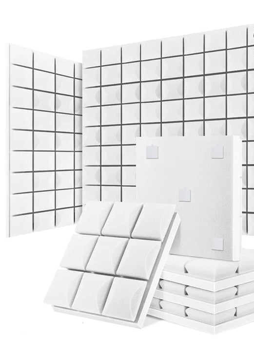 6 / 12 / 24 Pieces Studio Acoustic Foam Panels High Density Soundproofing For Ktv Rooms