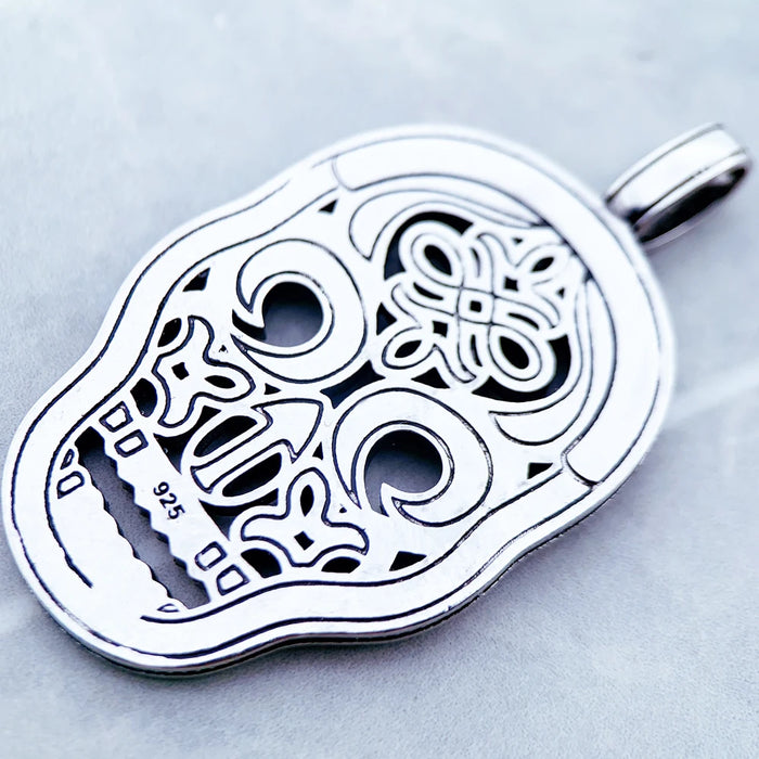 925 Sterling Silver Skull Mask Pendant Rebel Street Jewelry For Men & Women
