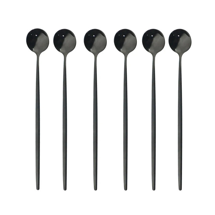 6 Piece Stainless Steel Dessert Spoon Set For Coffee Tea And More