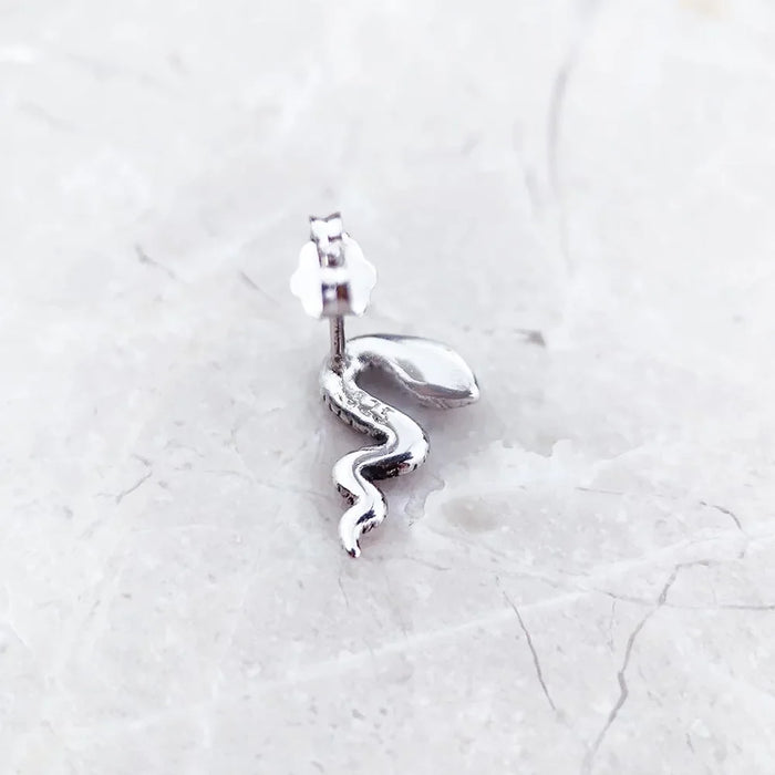 925 Sterling Silver Vintage Snake Ear Studs