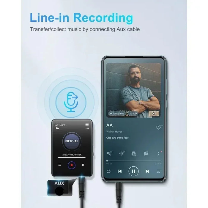 Portable 32Gb Mp3 Player With Bt 5.0 Touch Screen Speaker & High Fidelity Sound