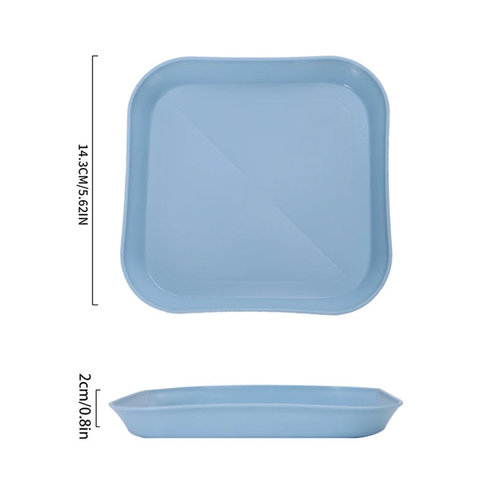 4 / 8 / 12 Piece Reusable Light Blue Snack Plates