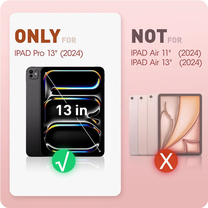 For Ipad Pro 13 Inch M4 2024 Release Cosmo Soft Tpu Slim Trifold Stand Protective Case