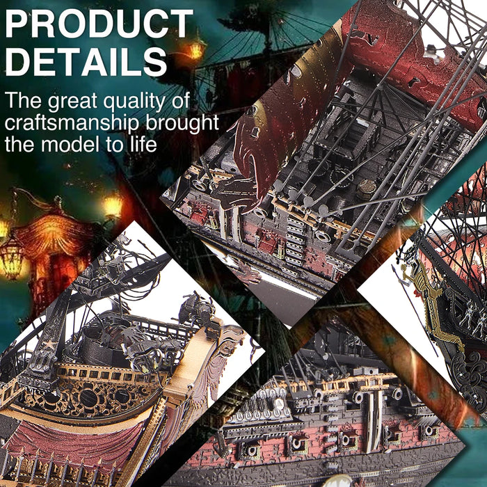 3D Pirate Ship Metal Model Building Blocks For Adult Gift
