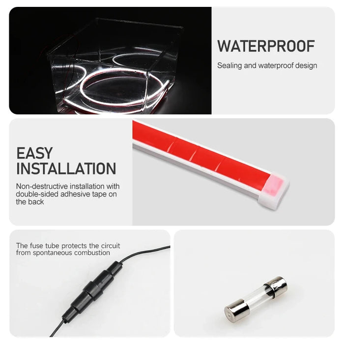 Waterproof Led Car Hood Light Strip Daytime Running Light For Engine Hood 1M-2.4M