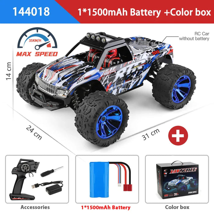 35km/hh 1/14 Off Road Rc Car LED Headlights