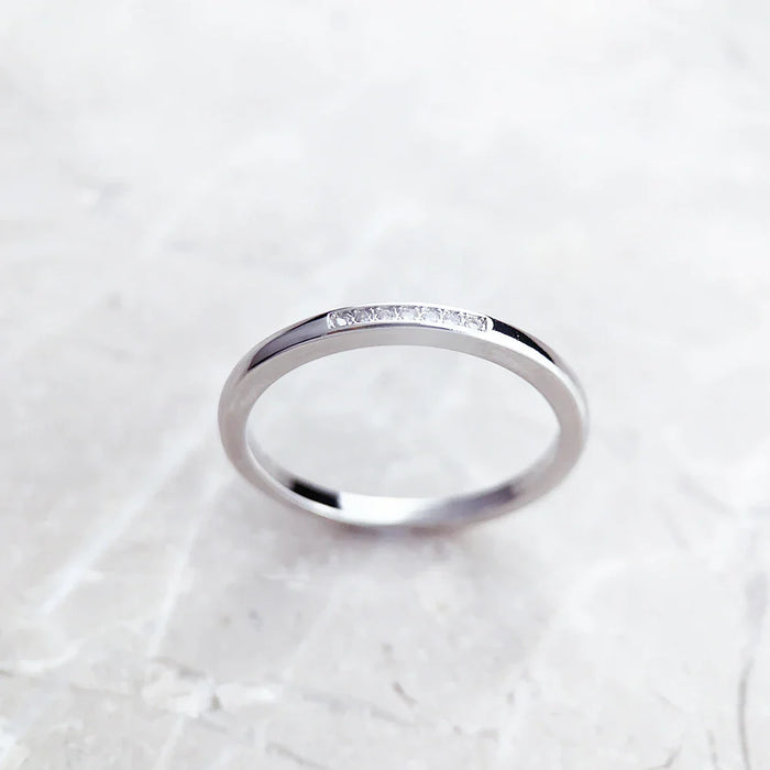 925 Sterling Silver Delicate Band Ring Europe Style Fine Jewelry For Women Romantic Gift