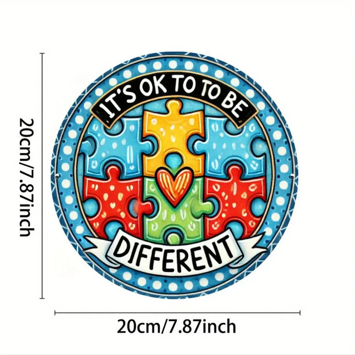 8-Inch Round Autism Awareness Sign Inspirational Wall Decor For Home