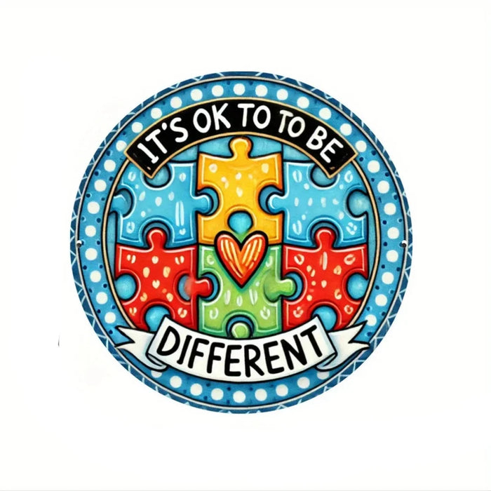 8-Inch Round Autism Awareness Sign Inspirational Wall Decor For Home