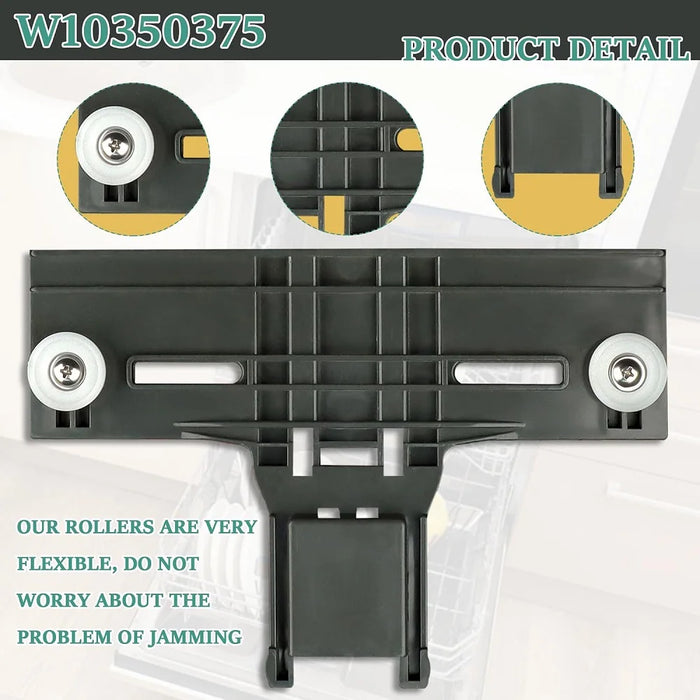 2 Pack W10350375 Dishwasher Top Rack Adjuster For Kenmore Whirlpool Wdt970Sahz0 Wdt730Pahz0 Wdta50Sahz0 W10712395 Ap5957560