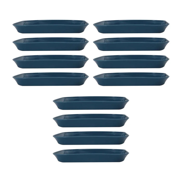 4 / 8 / 12 Piece Reusable Dark Blue Snack Plates Perfect For Family Kitchen Picnics Camping And More