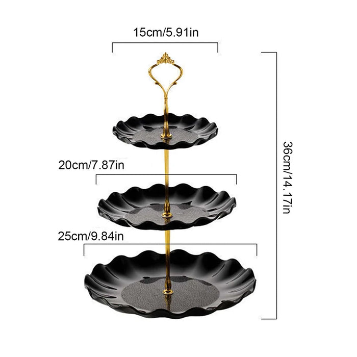 Round Double Layer Cake Stand For Weddings And Parties