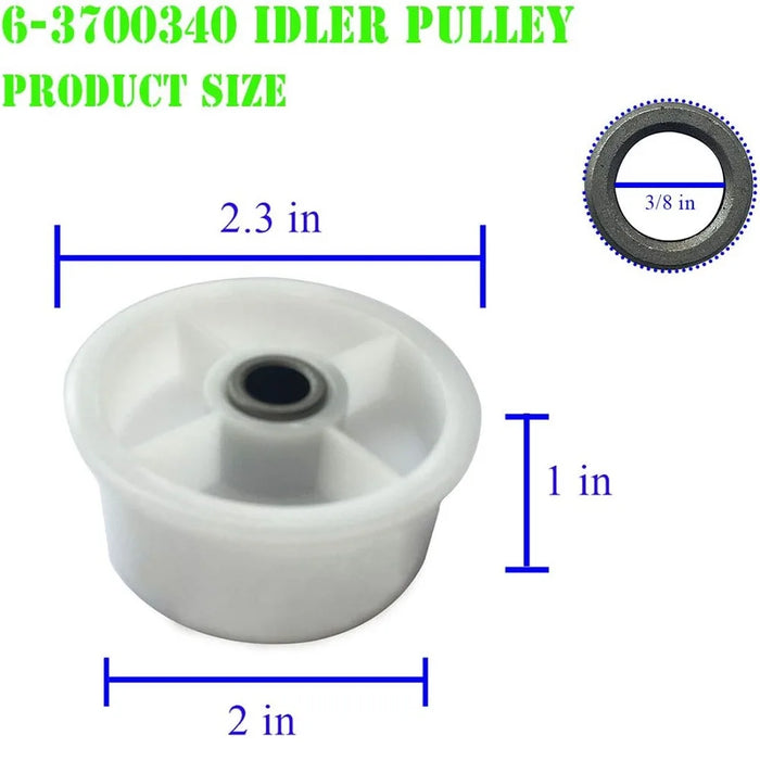 6-3700340 Dryer Idler Pulley Compatible With Whirlpool Maytag Crosley Dryer Wp6-3700340Vp 33001783 Ap6009859 Ps11743032