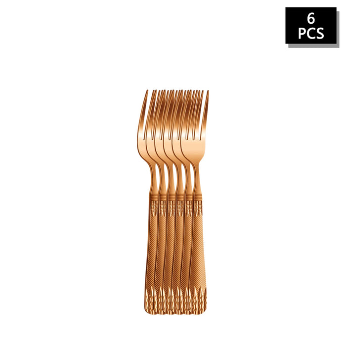 4 / 6 / 16 / 24 Piece Stainless Steel Rose Gold Cutlery Set For Family & Hotel