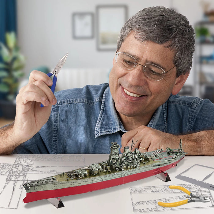 Musashi Battleship 3D Metal Puzzle Kit For Adults