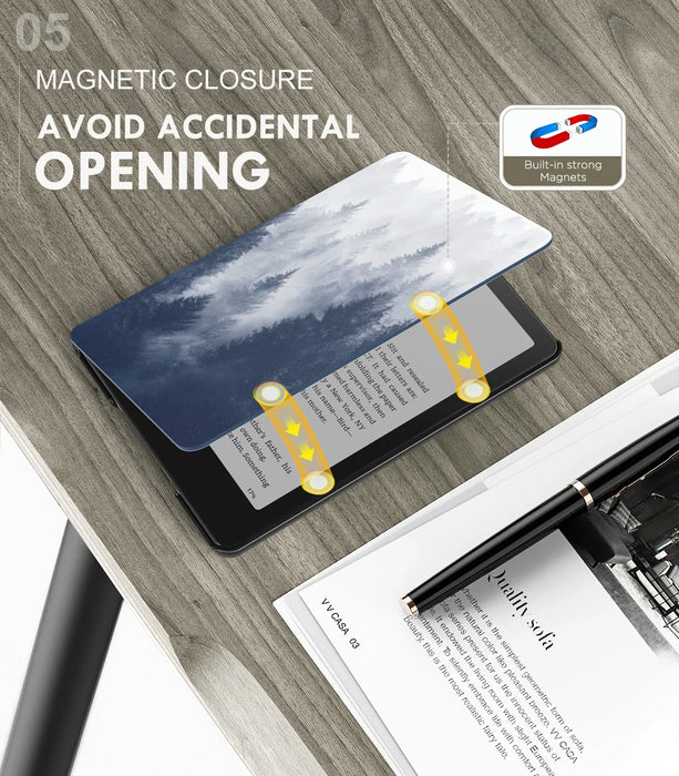 For 7 Inch Kindle Paperwhite 12Th Generation 2024 & Kindle Coloursoft Signature Edition 2024 Pu Shell Case With Auto Wake / Sleep