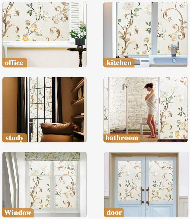 Static Cling Window Film - Privacy Uv Protection Heat Control