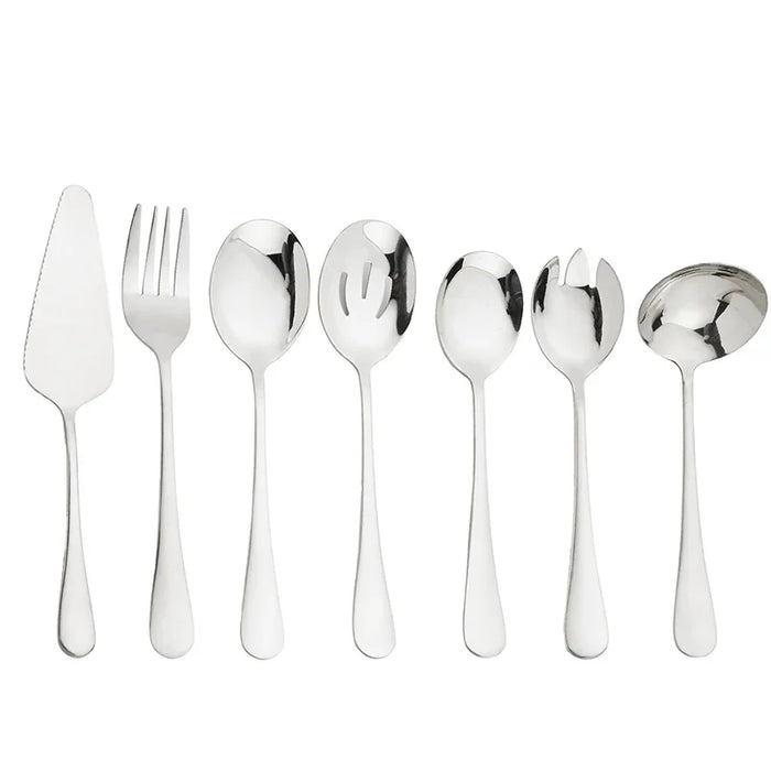 7 Piece Stainless Steel Cutlery Set For Dining And Serving