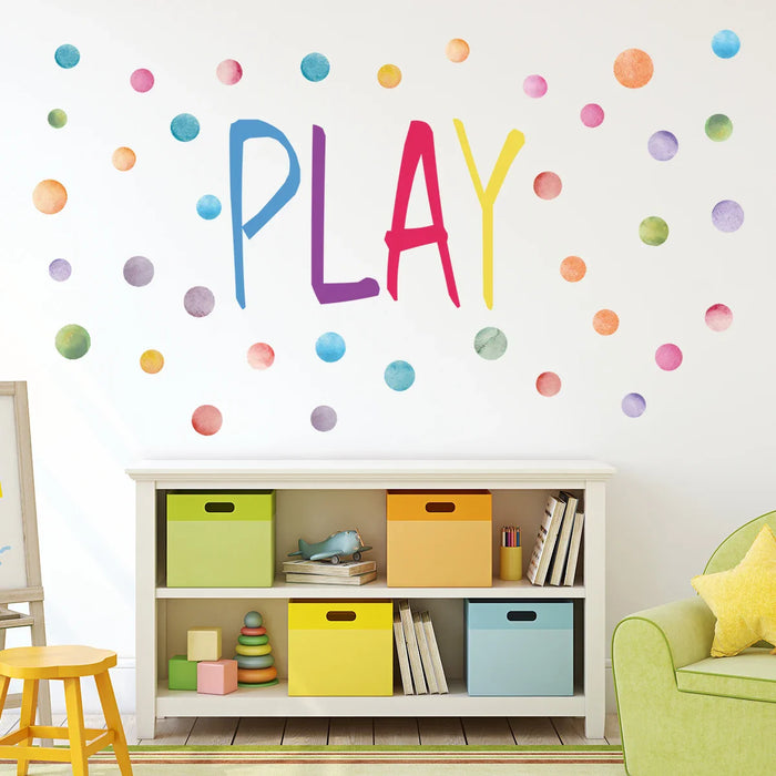 Colourful Dot Wall Decals For Kids Room Decor