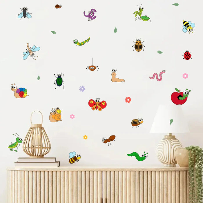 3 Piece Insect Wall Decals For Kids Room Decor