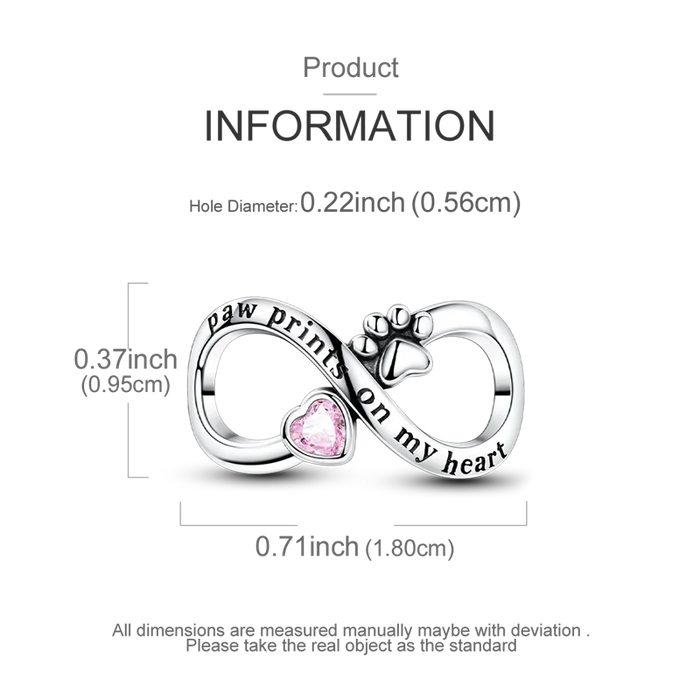 925 Sterling Silver Eternal Claw Love Charm Pendant Fits Bracelet Women Diy Party