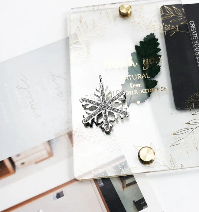 925 Sterling Silver Snowflake Pendant Winter Accessory For Women