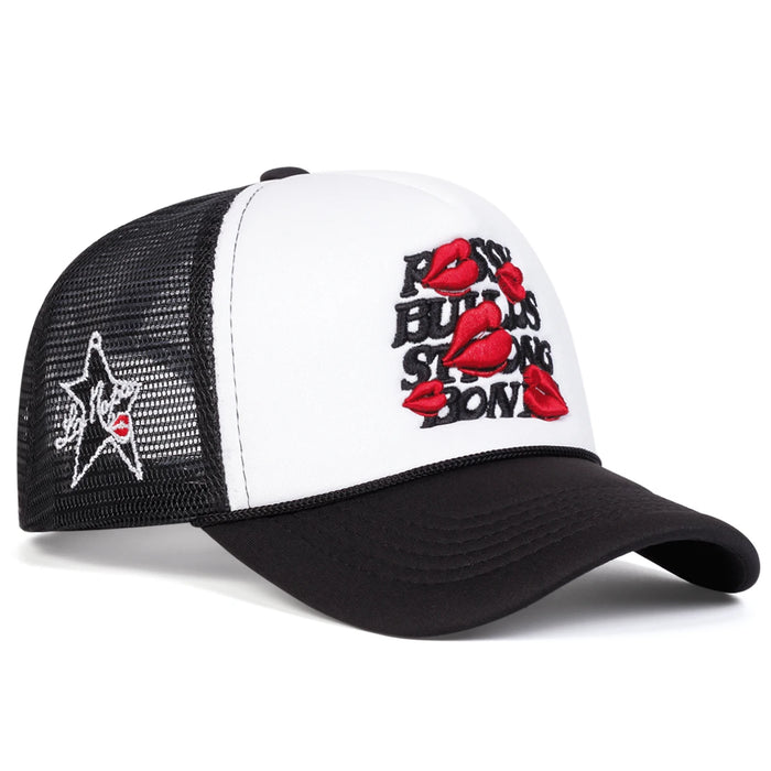 Embroidered Lips Baseball Cap Unisex Sun Hat